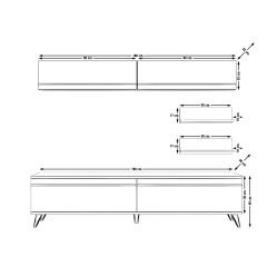 Decoraktiv Eko 5 Mdf Std Retro Tv Ünitesi Tv Sehpası Beyaz - Pera