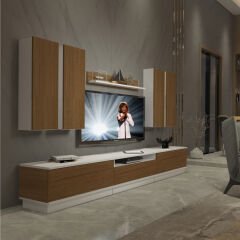 Decoraktiv Trendstyle 8DS Mdf Tv Ünitesi Tv Sehpası Beyaz - Ceviz