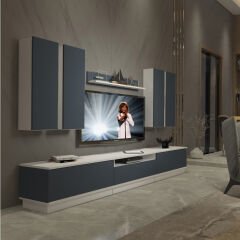 Decoraktiv Trendstyle 8DS Mdf Tv Ünitesi Tv Sehpası Beyaz - Antrasit