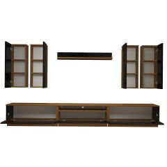 Decoraktiv Trendstyle 8DS Mdf Tv Ünitesi Tv Sehpası Ceviz - Siyah