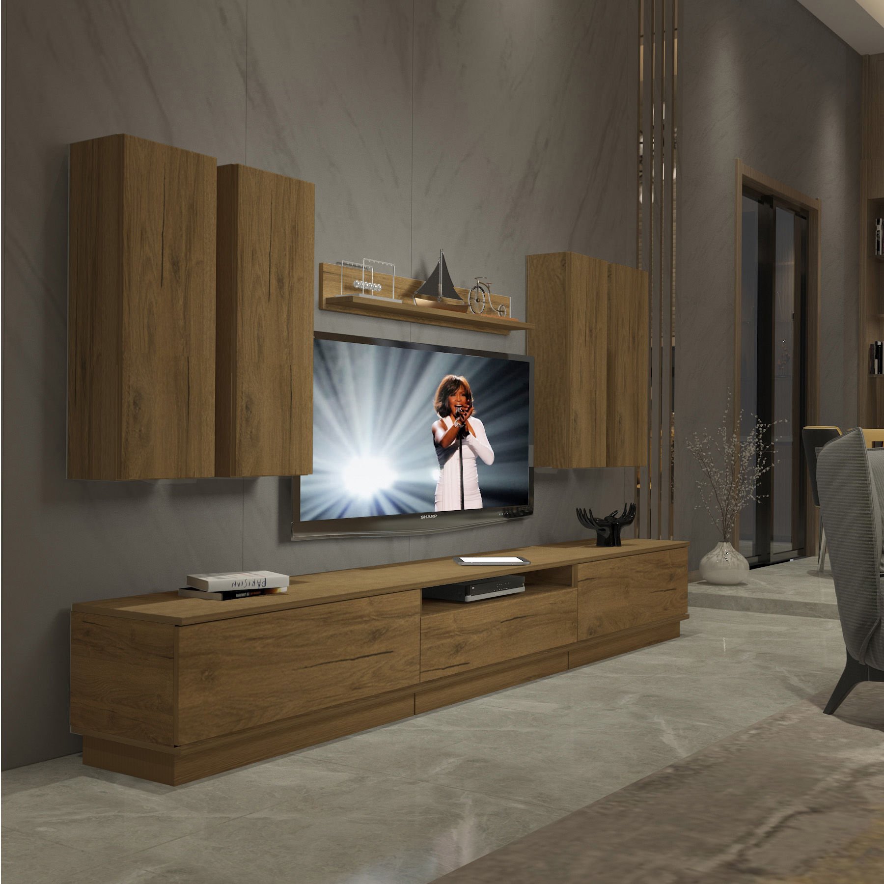 Decoraktiv Trendstyle 8DS Mdf Tv Ünitesi Tv Sehpası Pera
