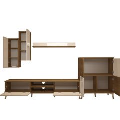 Decoraktiv Eko 6 Mdf Dvd Gold Tv Ünitesi Tv Sehpası Pera - Beyaz