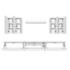 Decoraktiv Trendstyle 8DS Mdf Tv Ünitesi Tv Sehpası Pera - Siyah Mermer