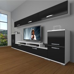 Decoraktiv Ekoflex 9 Slm Tv Ünitesi Tv Sehpası Beyaz - Siyah