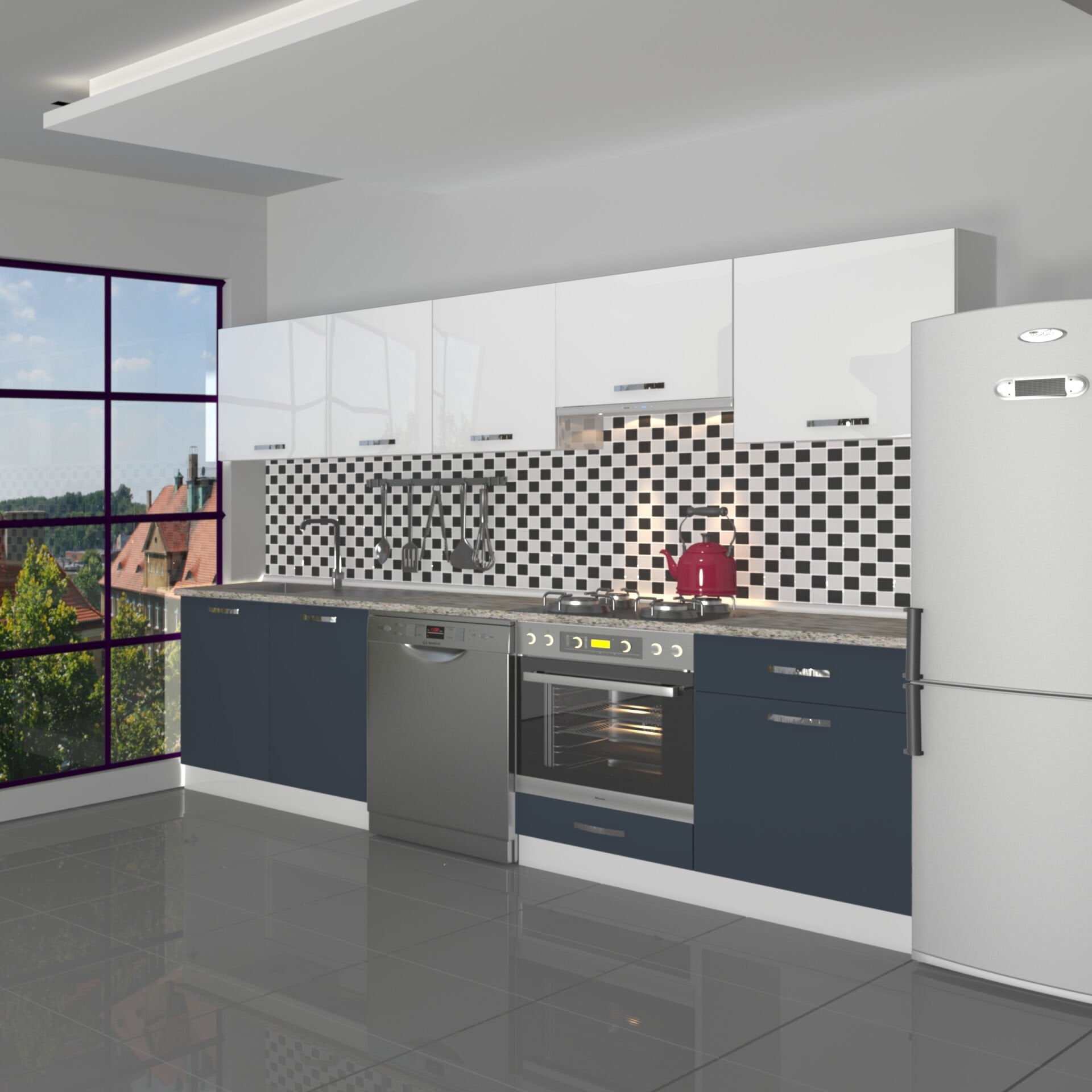 Decoraktiv Elite 280 Ankastre MDF Hazır Mutfak Dolabı