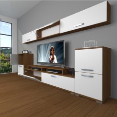 Decoraktiv Ekoflex 9 Slm Tv Ünitesi Tv Sehpası Ceviz - Beyaz