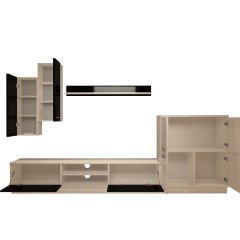 Decoraktiv Eko 6B Mdf Dvd Tv Ünitesi Tv Sehpası Beyaz - Siyah