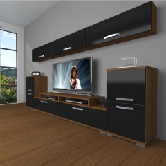 Decoraktiv Ekoflex 9 Slm Tv Ünitesi Tv Sehpası Ceviz - Siyah
