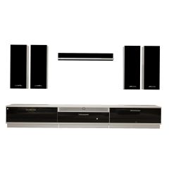 Decoraktiv Trendstyle 8D Slm Tv Ünitesi Tv Sehpası Beyaz - Siyah