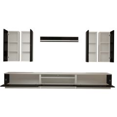 Decoraktiv Trendstyle 8D Slm Tv Ünitesi Tv Sehpası Beyaz - Siyah