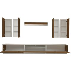 Decoraktiv Trendstyle 8D Slm Tv Ünitesi Tv Sehpası Beyaz - Ceviz