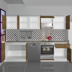 Decoraktiv Elite 280 Ankastre MDF Hazır Mutfak Dolabı Pera