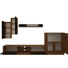 Decoraktiv Eko 6B Mdf Dvd Tv Ünitesi Tv Sehpası Ceviz - Siyah
