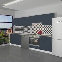 Decoraktiv Elite 280 Ankastre MDF Hazır Mutfak Dolabı Antrasit
