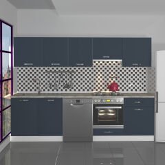 Decoraktiv Elite 280 Ankastre MDF Hazır Mutfak Dolabı Antrasit