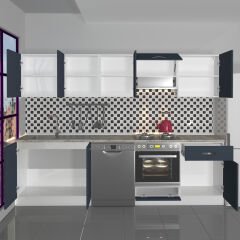 Decoraktiv Elite 280 Ankastre MDF Hazır Mutfak Dolabı Antrasit