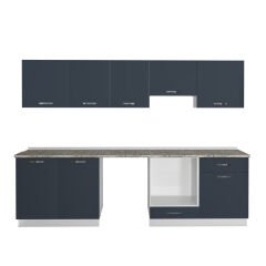 Decoraktiv Elite 280 Ankastre MDF Hazır Mutfak Dolabı Antrasit