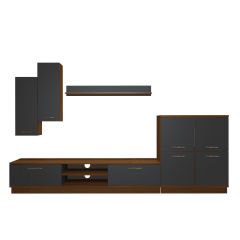 Decoraktiv Eko 6B Mdf Dvd Tv Ünitesi Tv Sehpası Ceviz - Antrasit