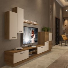 Decoraktiv Eko 6B Mdf Dvd Tv Ünitesi Tv Sehpası Pera - Beyaz