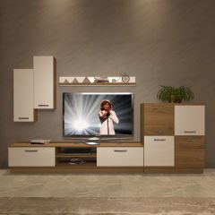 Decoraktiv Eko 6B Mdf Dvd Tv Ünitesi Tv Sehpası Pera - Beyaz