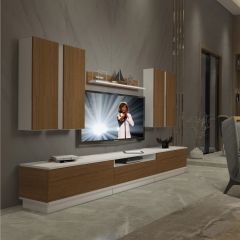 Decoraktiv Trendstyle 8DS Slm Tv Ünitesi Tv Sehpası Beyaz - Ceviz