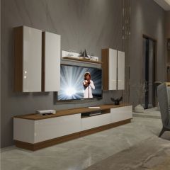 Decoraktiv Trendstyle 8DS Slm Tv Ünitesi Tv Sehpası Ceviz - Beyaz
