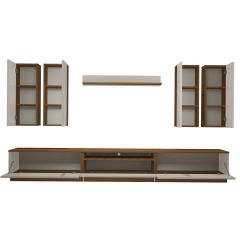 Decoraktiv Trendstyle 8DS Slm Tv Ünitesi Tv Sehpası Ceviz - Beyaz