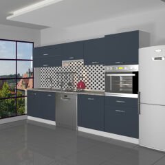Decoraktiv Elite 280Y Ankastre Boy Dolaplı MDF Hazır Mutfak Dolabı Antrasit