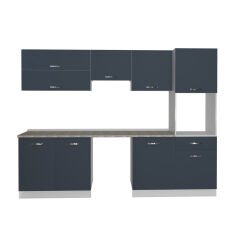 Decoraktiv Elite 280Y Ankastre Boy Dolaplı MDF Hazır Mutfak Dolabı Antrasit