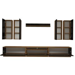 Decoraktiv Trendstyle 8DS Slm Tv Ünitesi Tv Sehpası Ceviz - Siyah