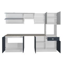 Decoraktiv Elite 280Y Ankastre Boy Dolaplı MDF Hazır Mutfak Dolabı Antrasit - Buz Gri
