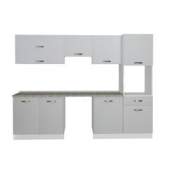 Decoraktiv Elite 280Y Ankastre Boy Dolaplı MDF Hazır Mutfak Dolabı Buz Gri