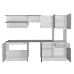 Decoraktiv Elite 280Y Ankastre Boy Dolaplı MDF Hazır Mutfak Dolabı Buz Gri