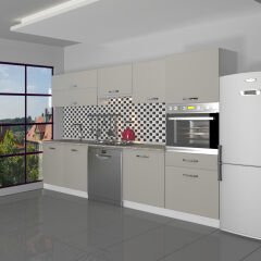 Decoraktiv Elite 280Y Ankastre Boy Dolaplı MDF Hazır Mutfak Dolabı Kumtaşı