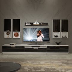 Decoraktiv Trendstyle 8DA Mdf Tv Ünitesi Tv Sehpası Beyaz - Siyah