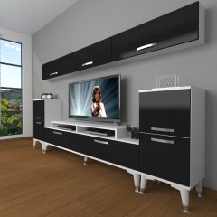 Decoraktiv Ekoflex 9 Slm Silver Tv Ünitesi Tv Sehpası Beyaz - Siyah
