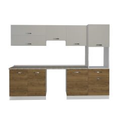 Decoraktiv Elite 280Y Ankastre Boy Dolaplı MDF Hazır Mutfak Dolabı Pera - Kumtaşı