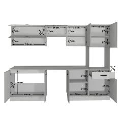 Decoraktiv Elite 280Y Ankastre Boy Dolaplı MDF Hazır Mutfak Dolabı Pera - Kumtaşı