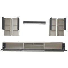 Decoraktiv Trendstyle 8DA Mdf Tv Ünitesi Tv Sehpası Beyaz - Antrasit