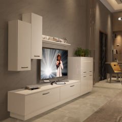 Decoraktiv Eko 6B Slm Std Tv Ünitesi Tv Sehpası Parlak Beyaz