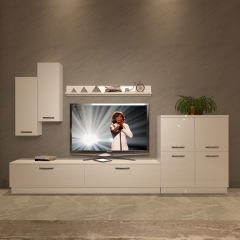 Decoraktiv Eko 6B Slm Std Tv Ünitesi Tv Sehpası Parlak Beyaz