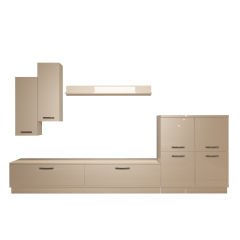 Decoraktiv Eko 6B Slm Std Tv Ünitesi Tv Sehpası Parlak Beyaz