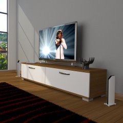 Decoraktiv Eko 140 Slm Std Tv Ünitesi Tv Sehpası Ceviz - Beyaz