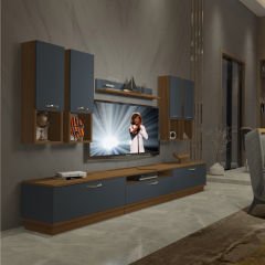 Decoraktiv Trendstyle 8DA Mdf Tv Ünitesi Tv Sehpası Ceviz - Antrasit