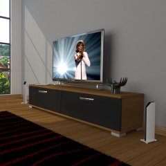 Decoraktiv Eko 140 Slm Std Tv Ünitesi Tv Sehpası Ceviz - Siyah
