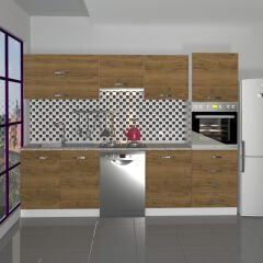 Decoraktiv Elite 280YQ Ankastre Boy Dolaplı MDF Hazır Mutfak Dolabı Pera