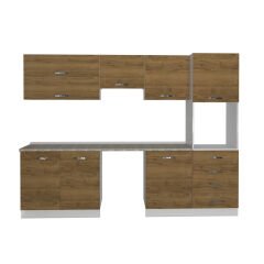 Decoraktiv Elite 280YQ Ankastre Boy Dolaplı MDF Hazır Mutfak Dolabı Pera