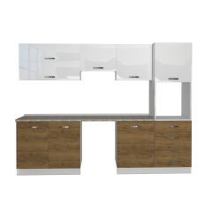 Decoraktiv Elite 280YQ Ankastre Boy Dolaplı MDF Hazır Mutfak Dolabı Pera - Beyaz