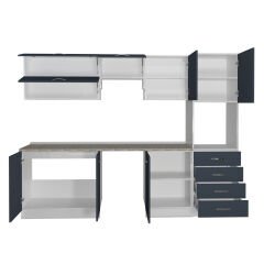 Decoraktiv Elite 280YQ Ankastre Boy Dolaplı MDF Hazır Mutfak Dolabı Antrasit