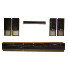 Decoraktiv Trendstyle 8DA Mdf Tv Ünitesi Tv Sehpası Pera - Siyah Mermer